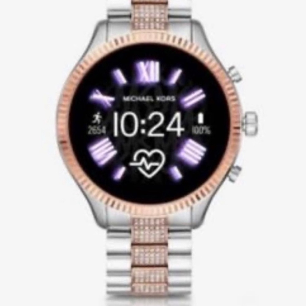 Michael Kors Two-Tone Smartwatch Gen 5 Lexington Pavé with Silver and Rose Gold